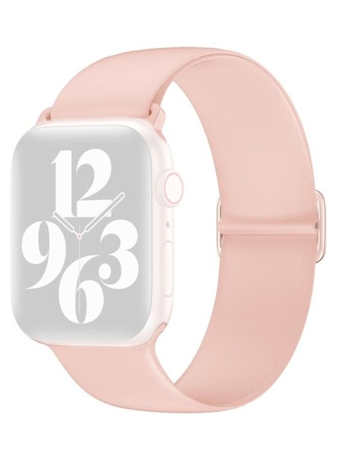 HuHa Elasticity Silicone Replacement Strap Watchband For Apple Watch Series 1/2/3/4/5/6/7/SE 42-44-45mm Pink - Image 1