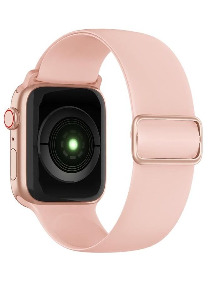 HuHa Elasticity Silicone Replacement Strap Watchband For Apple Watch Series 1/2/3/4/5/6/7/SE 42-44-45mm Pink - Image 2