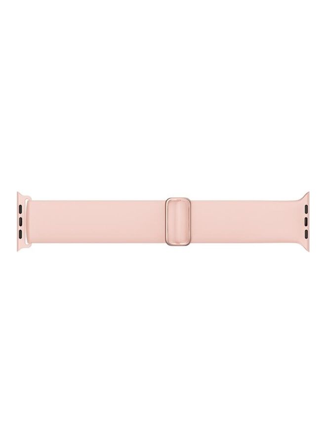 HuHa Elasticity Silicone Replacement Strap Watchband For Apple Watch Series 1/2/3/4/5/6/7/SE 42-44-45mm Pink - Image 4