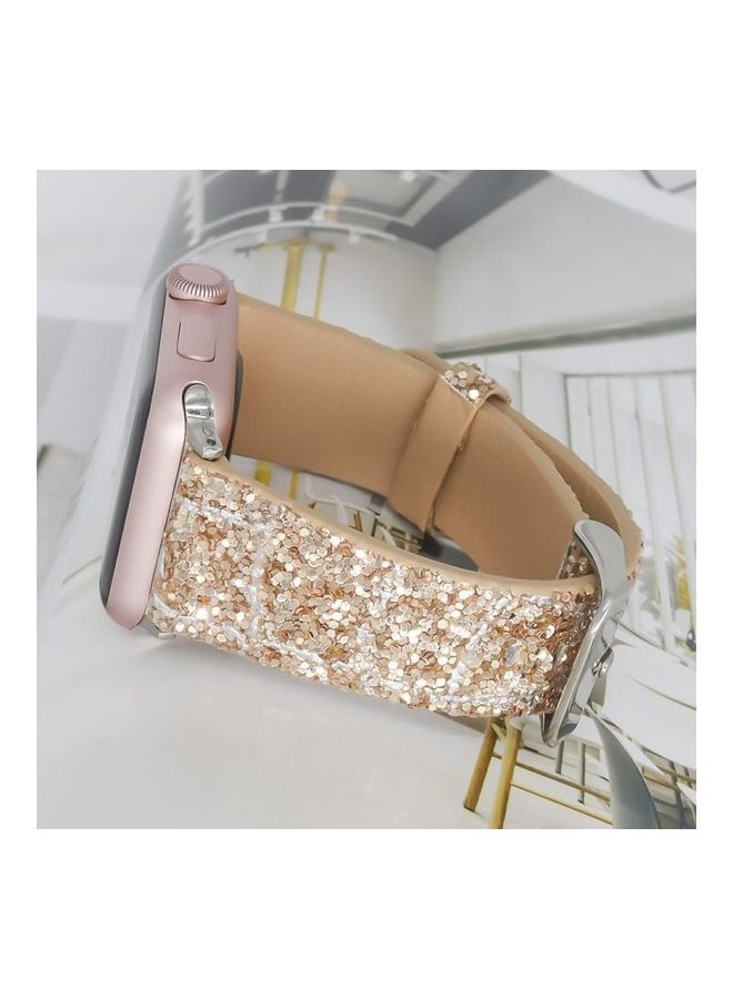 HuHa Replacement Watchband for Apple Watch Series 7/6/5/4/3/2/1/SE 38/40/41mm Rose Gold - Image 3