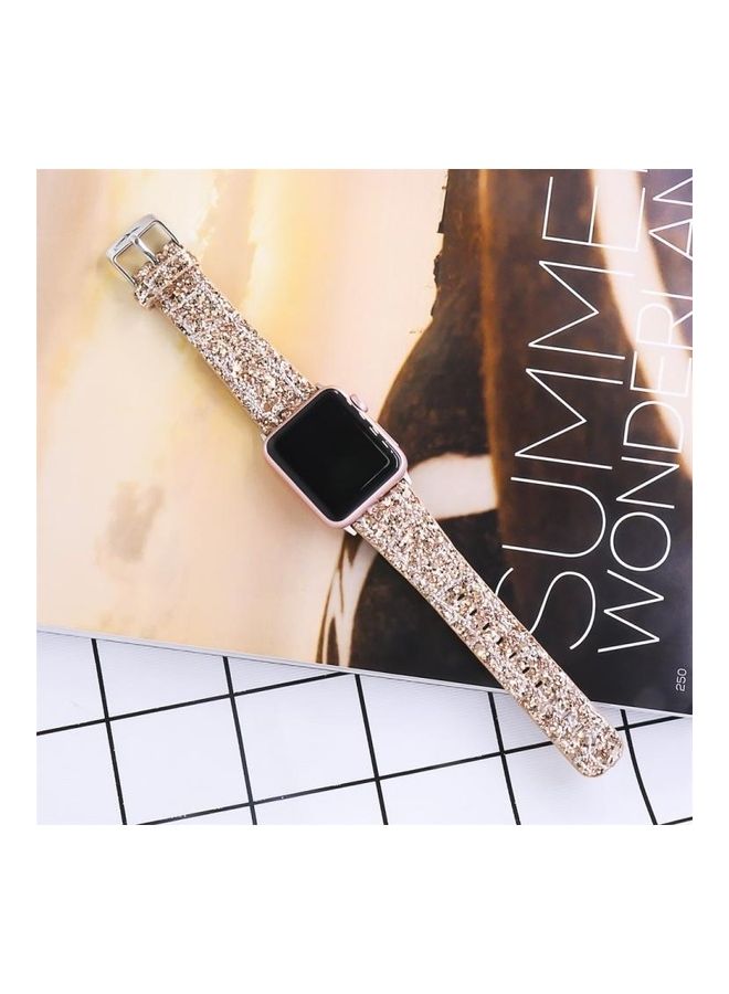 HuHa Replacement Watchband for Apple Watch Series 7/6/5/4/3/2/1/SE 38/40/41mm Rose Gold - Image 4