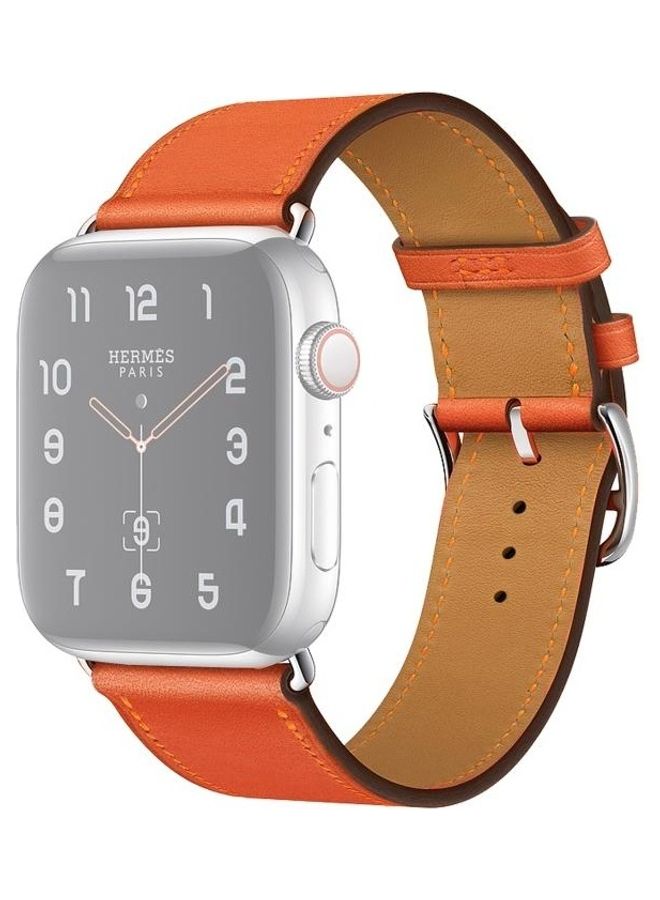 HuHa Replacement Watchband for Apple Watch Series 7/6/5/4/3/2/1/SE 42/44/45mm Orange - Image 1