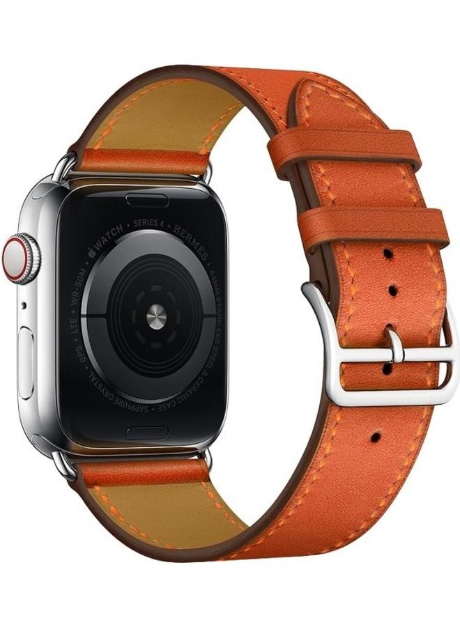 HuHa Replacement Watchband for Apple Watch Series 7/6/5/4/3/2/1/SE 42/44/45mm Orange - Image 3