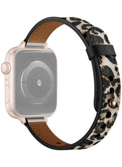 Ethnic Replacement Watchband for Apple Watch Series 1/2/3/4/5/6/7/SE 38/40/41mm Leopard Print