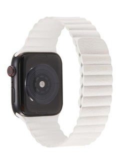 Two Loop Magnetic Replacement Strap Watchband For Apple Watch Series 1/2/3/4/5/6/7/SE 42-44-45mm White