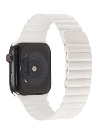 Two Loop Magnetic Replacement Strap Watchband For Apple Watch Series 1/2/3/4/5/6/7/SE 42-44-45mm White - v1634573852/N51422197A_1