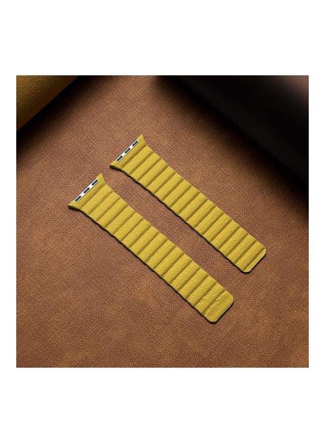 HuHa - Two Loop Magnetic Replacement Strap Watchband For Apple Watch Series 1/2/3/4/5/6/7/SE 42-44-45mm White - Image 1