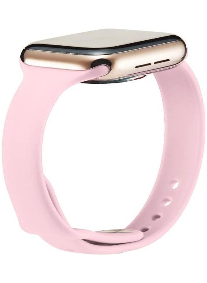 HuHa - Thin Silicone Replacement Wrist Strap Watchband For Apple Watch Series 1/2/3/4/5 38-40mm Pink - Image 1