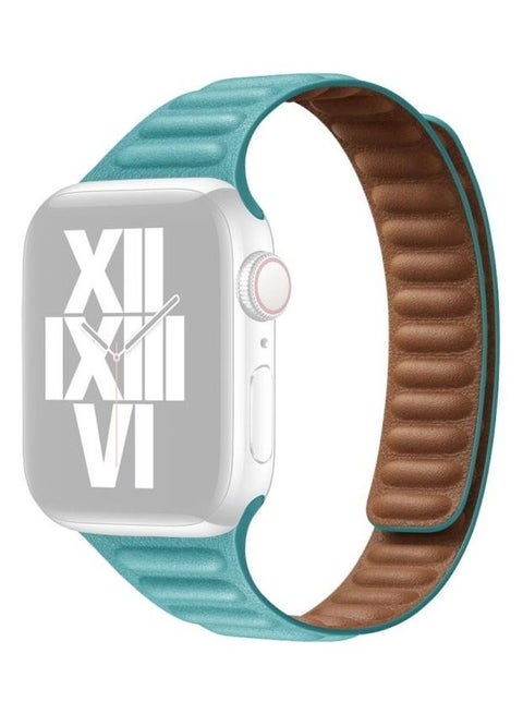 Slimming Loop Magnetic Replacement Watchband For Apple Watch Series 7/6/SE/5/4/3/2/1 45/44/42mm Lake Blue