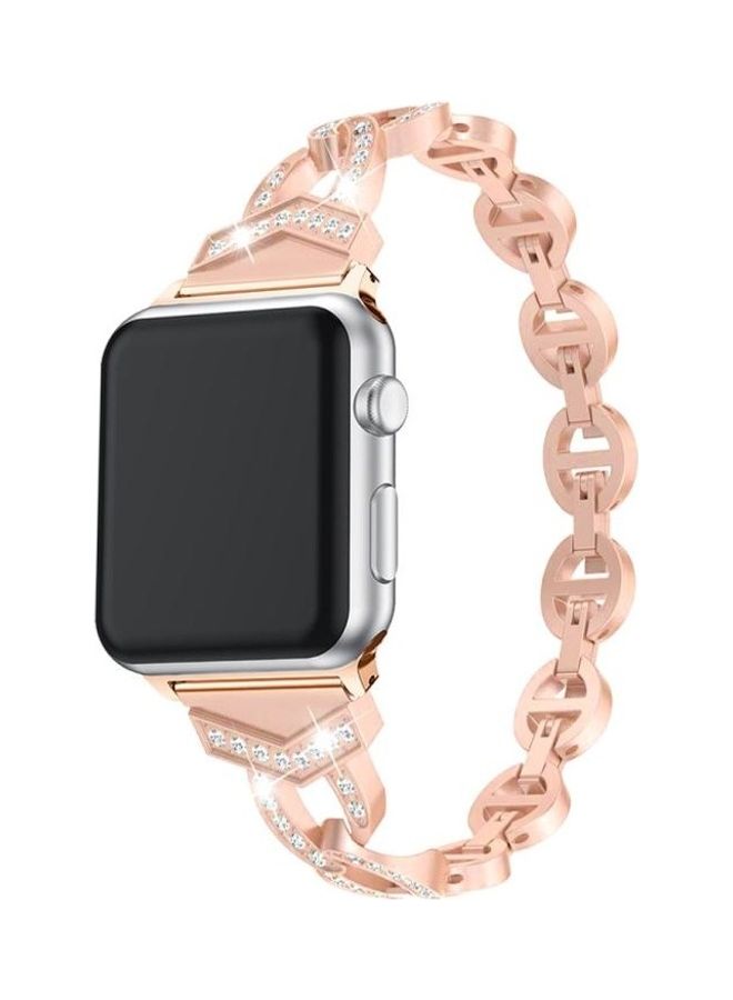 HuHa Ethnic Replacement Watchband for Apple Watch Series 1/2/3 42mm Rose Gold - Image 2
