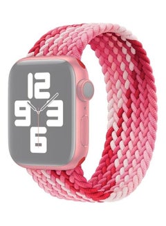 Single Loop Weaving Nylon Replacement Watchband, Size: M 145mm for Apple Watch Series 7/6/SE/5/4/3/2/1 38/40/41mm Strawberry Red