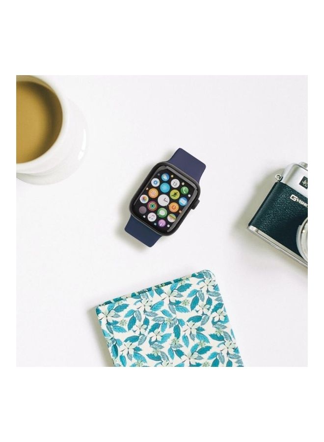 HuHa Double Wear TPU Silica Gel Replacement Watchbands For Apple Watch Series 1/2/3/4/5/6/7/SE 38-40-41mm Midnight Blue - Image 4