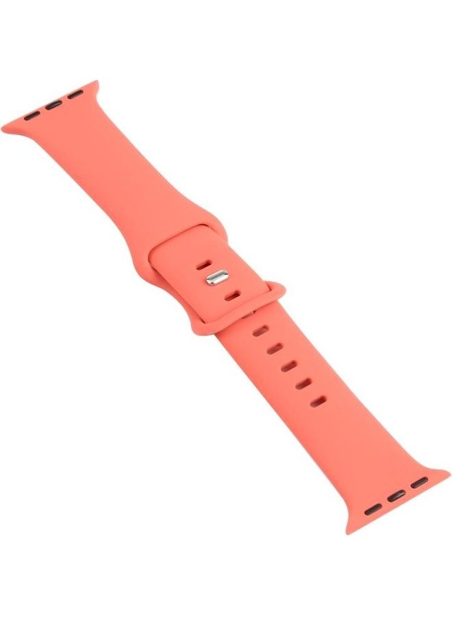 HuHa Double Wear Rivets Replacement Watchbands For Apple Watch Series 1/2/3/4/5/6/7/SE 38-40-41mm Rose Red - Image 4
