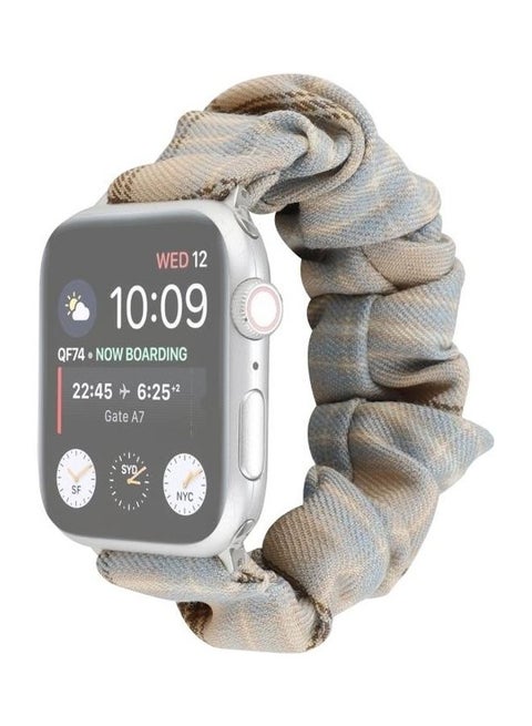 Replacement Watchband for Apple Watch Series 7/6/5/4/3/2/1/SE 42/44/45mm Beige/Light Blue