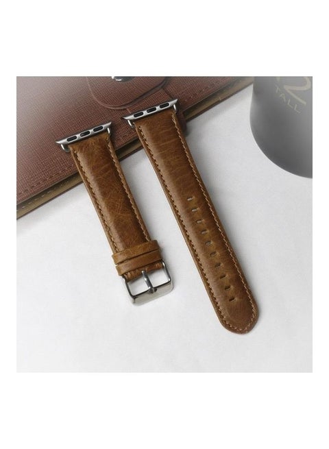 Replacement Watchband for Apple Watch Series 7/6/5/4/3/2/1/SE 38/40/41mm Light Brown