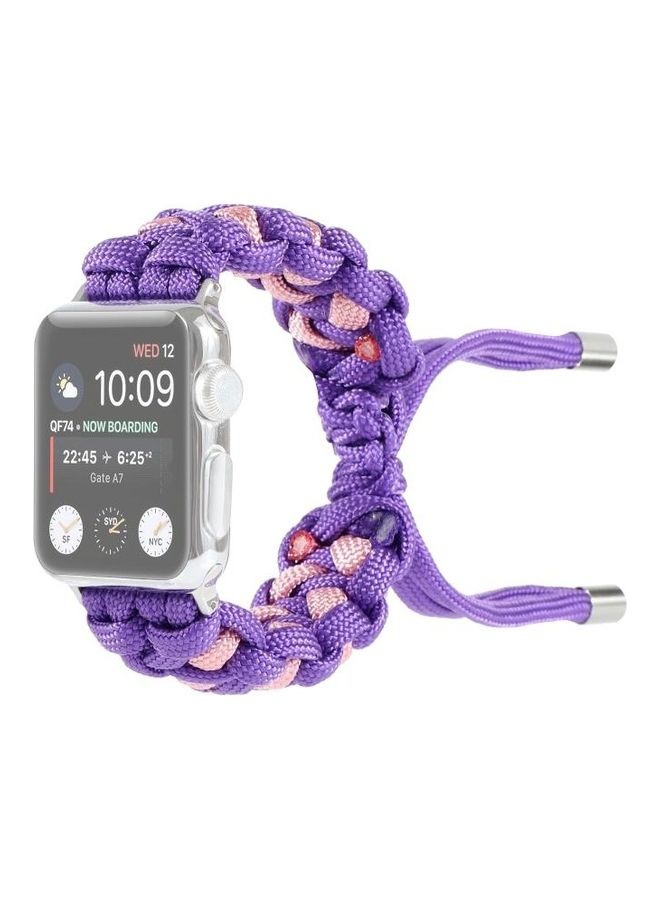 HuHa - Ethnic Replacement Watchband for Apple Watch Series 1/2/3/4/5/6/7/SE 38/40/41mm Purple - Image 1