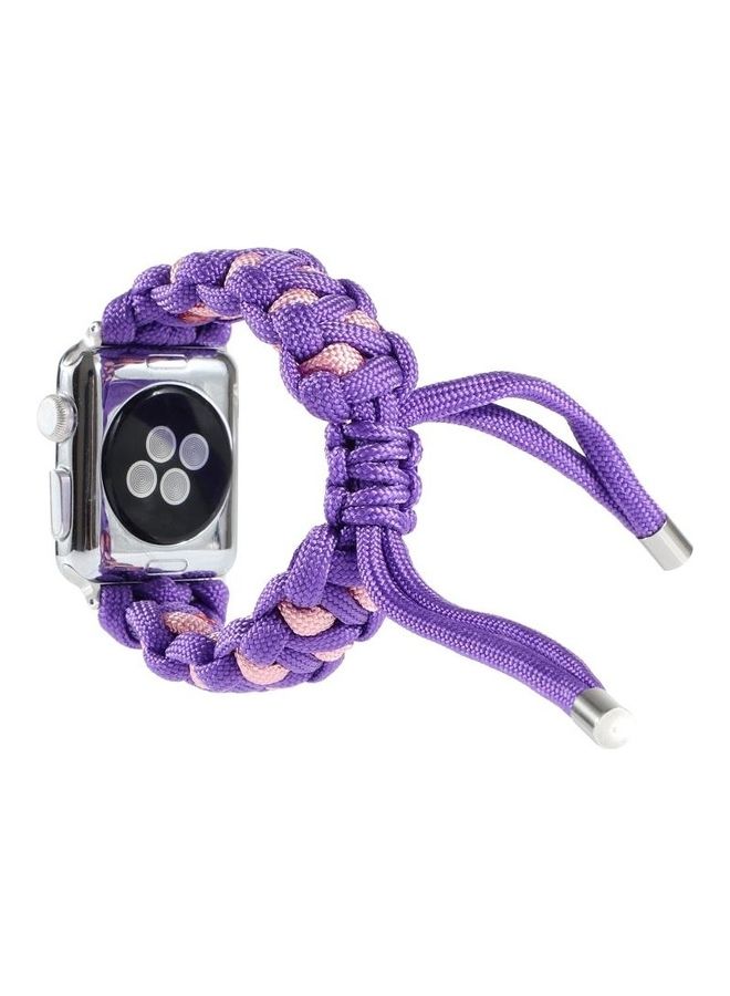 HuHa - Ethnic Replacement Watchband for Apple Watch Series 1/2/3/4/5/6/7/SE 38/40/41mm Purple - Image 1
