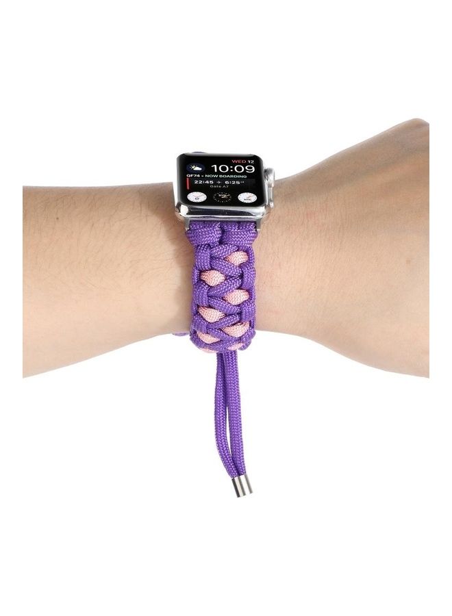 HuHa - Ethnic Replacement Watchband for Apple Watch Series 1/2/3/4/5/6/7/SE 38/40/41mm Purple - Image 1