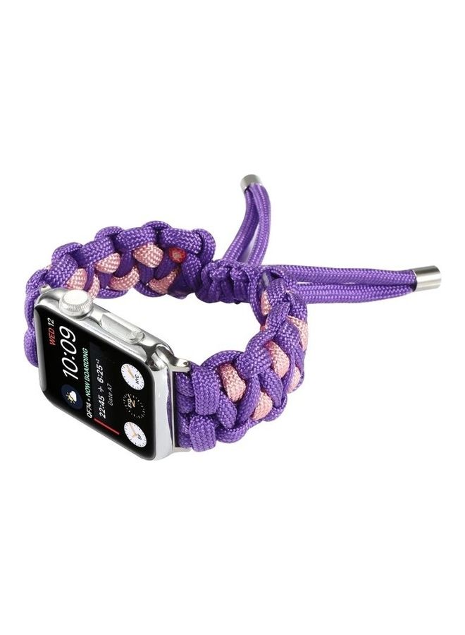 HuHa - Ethnic Replacement Watchband for Apple Watch Series 1/2/3/4/5/6/7/SE 38/40/41mm Purple - Image 1