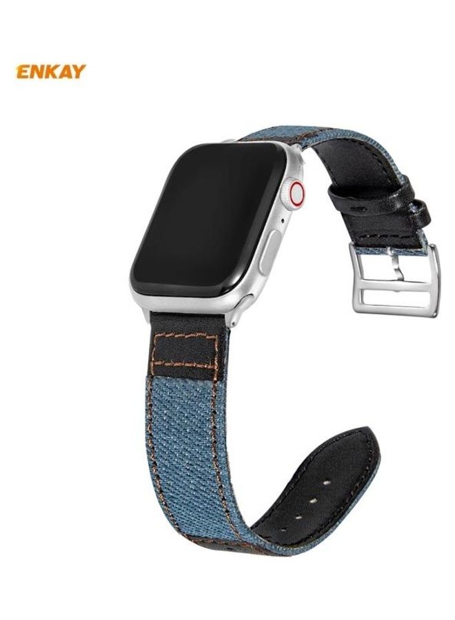 HuHa Replacement Watchband with Screen Protector for Apple Watch Series 6/5/4/SE 40mm Light Blue - Image 2