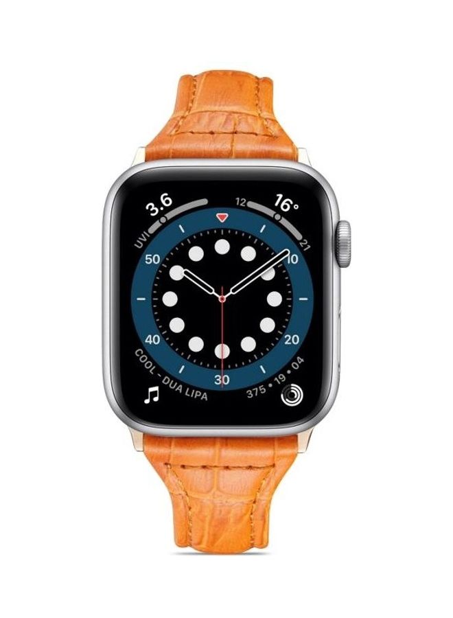 HuHa Ethnic Replacement Watchband for Apple Watch Series 1/2/3/4/5/6/7/SE 42/44/45mm Orange - Image 2