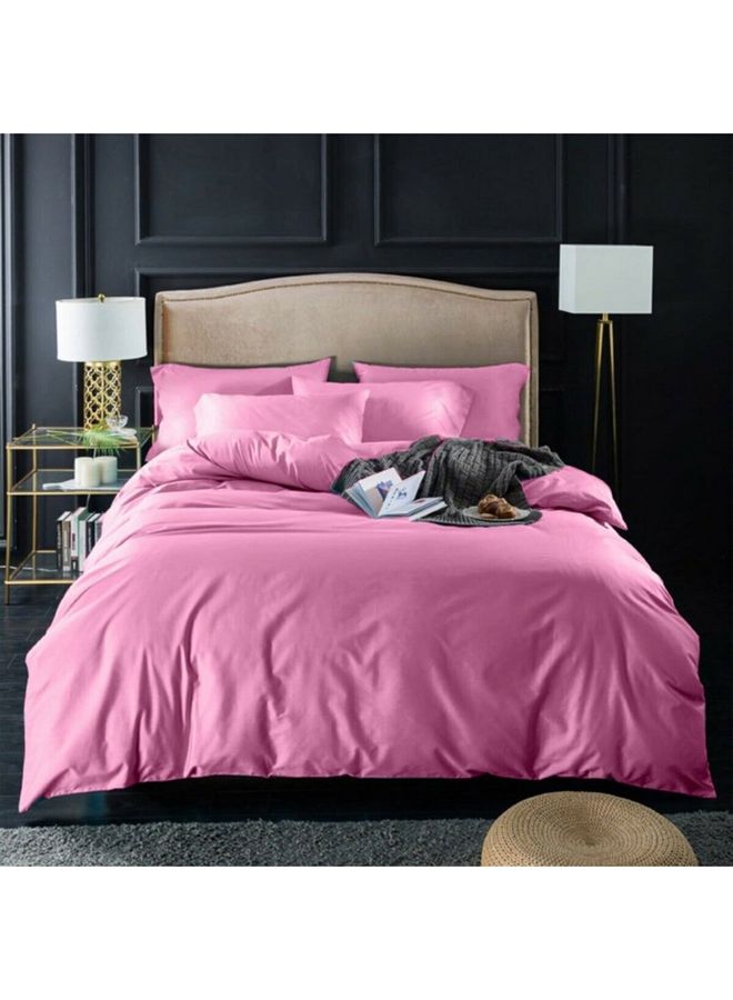 Fabienne 2-Piece Super Soft 100% Turkish Sateen Duvet Cover with Pillow Case Set Cotton Pink 160 x 220cm - Image 2