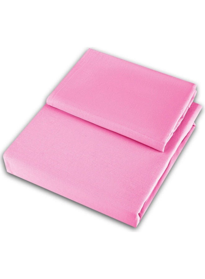 Fabienne 2-Piece Super Soft 100% Turkish Sateen Duvet Cover with Pillow Case Set Cotton Pink 160 x 220cm - Image 1