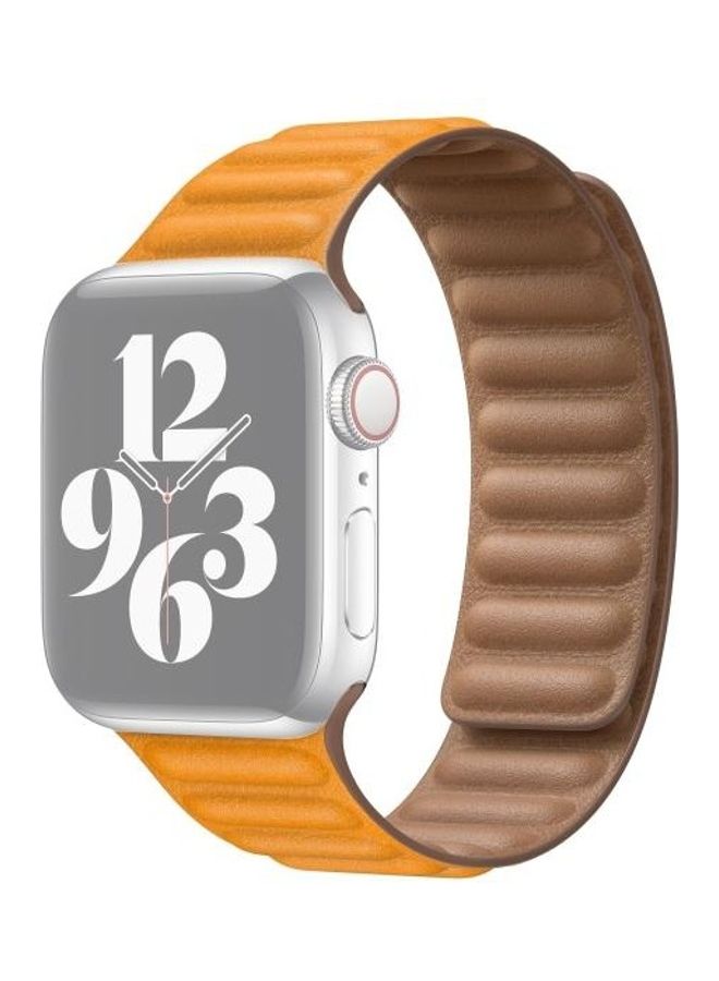 HuHa Replacement Watchband for Apple Watch Series 7/6/5/4/3/2/1/SE 42/44/45mm Orange - Image 1