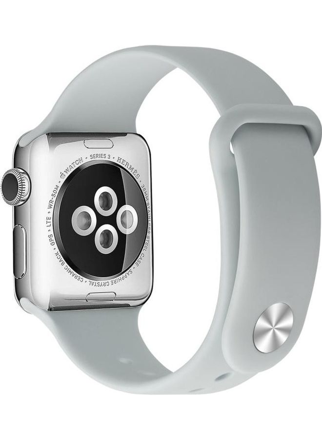 هوها سوار بديل من السيليكون لساعة أبل سيريس 7/6/SE/5/4/3/2/1 مقاس 41/40/38 مم أبيض فاتح - Image 4