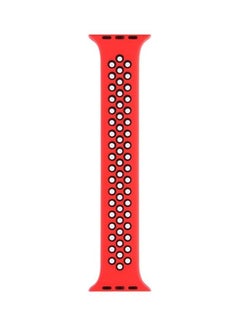 HuHa Elastic Silicone Watchband For Apple Watch Series 1/2/3/4/5/6/7/SE 42-44-45mm Red/Black  - Image 2