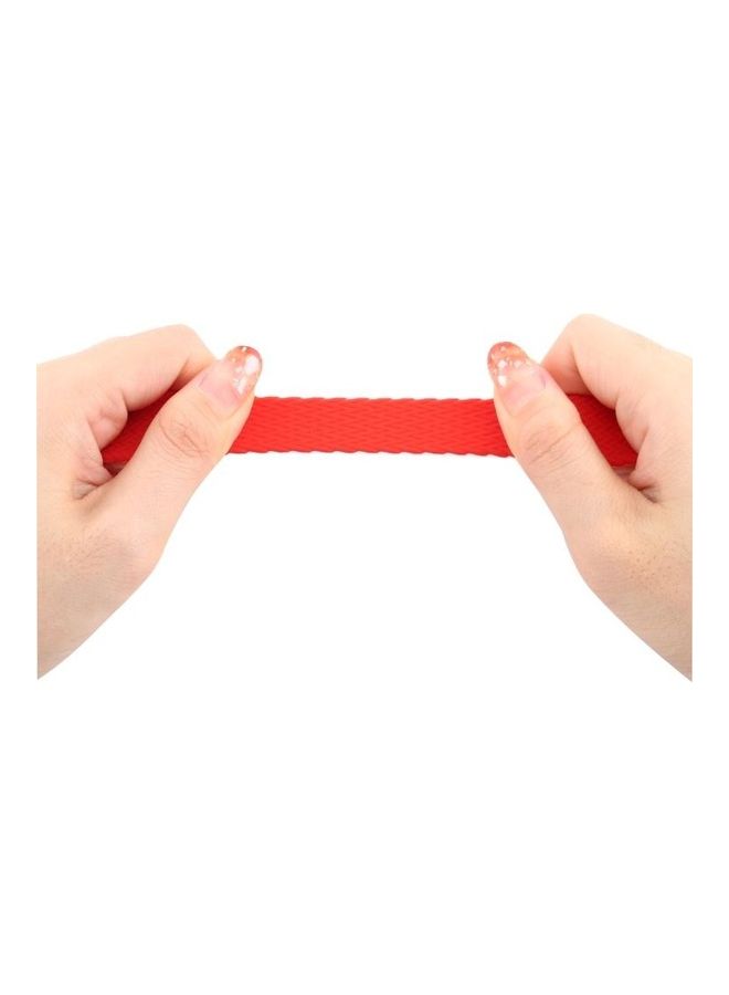 HuHa Single-turn Woven Pattern Silicone Watchband for Apple Watch Series 7/6/SE/5/4/3/2/1 38/40/41mm, Size:L Red - Image 3