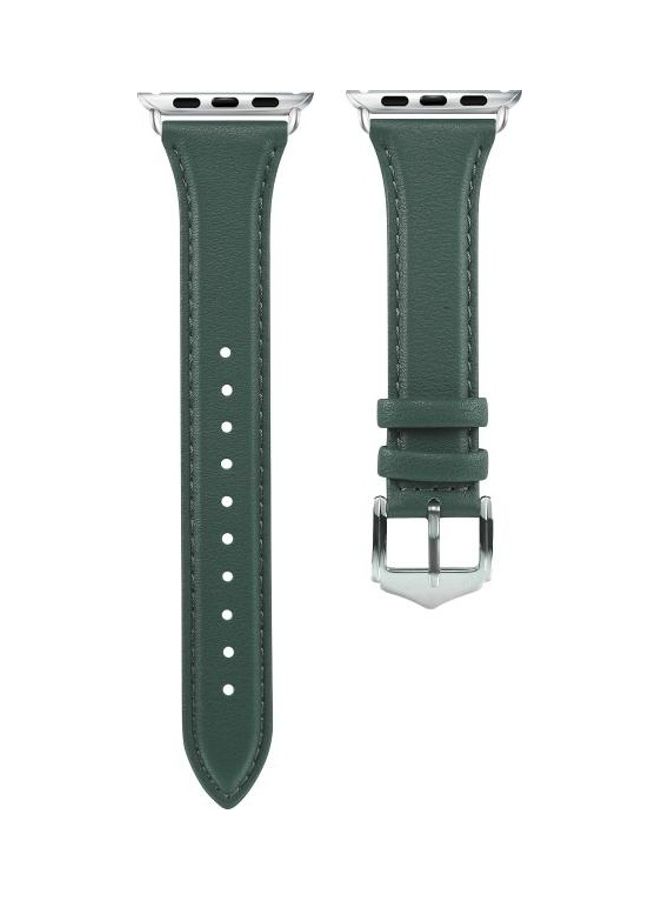 HuHa Watchband For Apple Watch Series 7 45mm/6 & SE & 5 & 4 44mm/3 & 2 & 1 42mm Green - Image 2