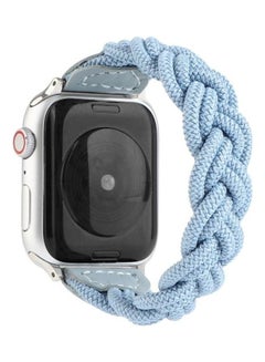 Elastic Woven Watchband For Apple Sky Blue