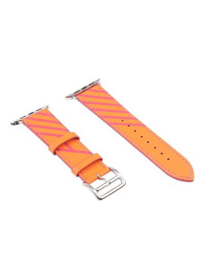 HuHa Strip Texture Leather Replacement Watchbands For Apple Watch Series 1/2/3/4/5/6/7/SE 42-44-45mm Red Plum - Image 3