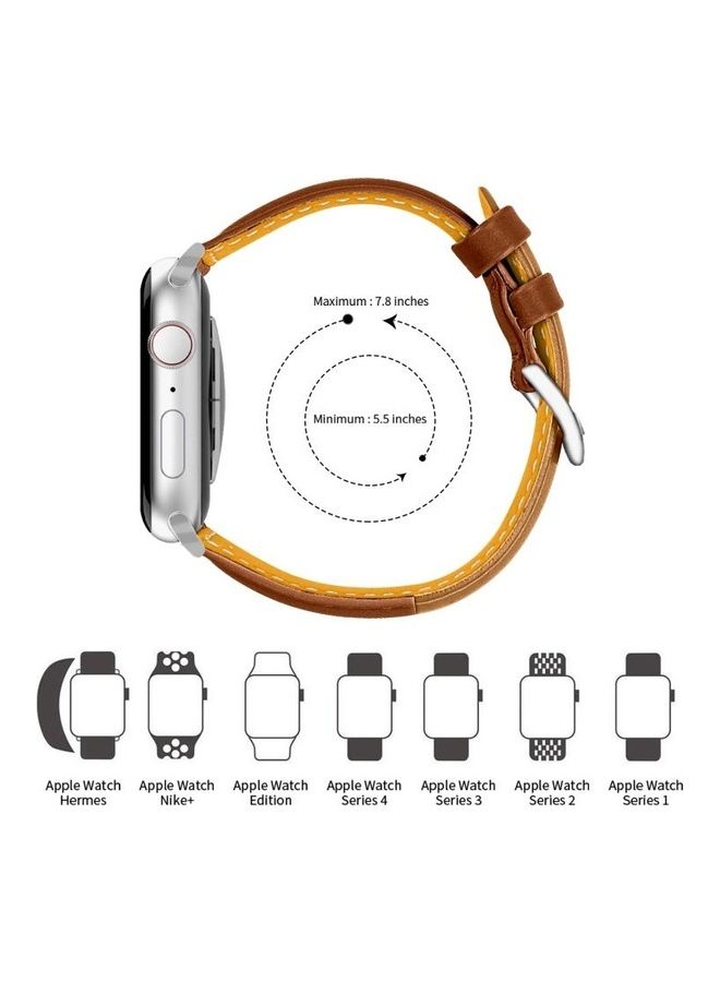 HuHa Replacement Watchband For Apple Watch Coffee Brown+Brown  - Image 3