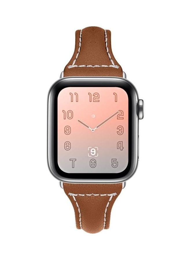 HuHa Replacement Watchband For Apple Watch Coffee Brown+Brown  - Image 4