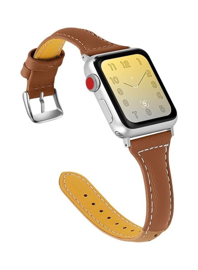 HuHa Replacement Watchband For Apple Watch Coffee Brown+Brown  - Image 5