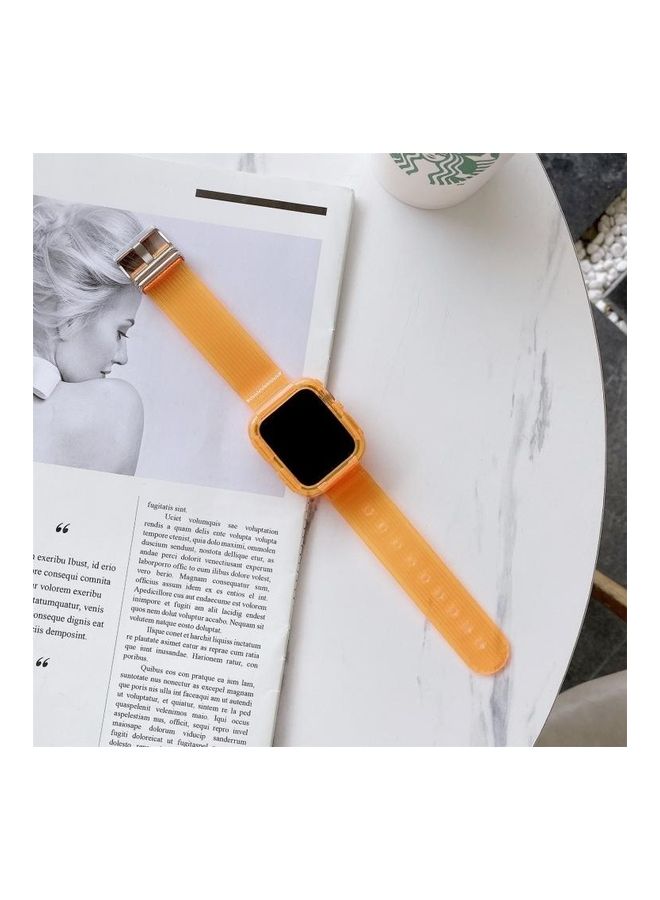 HuHa Ethnic Replacement Watchband for Apple Watch Series 1/2/3 38mm Orange - Image 1
