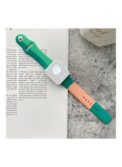 HuHa Colour Matching Replacement Watchband Dark Green/Light Green/Orange  - Image 1