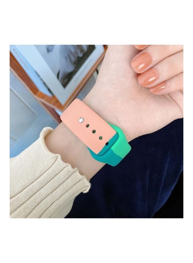 HuHa Colour Matching Replacement Watchband Dark Green/Light Green/Orange  - Image 3