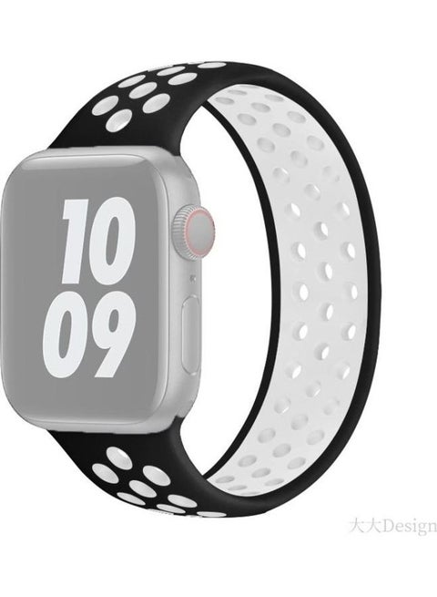 Replacement Strap For Apple Watch Series Black/White