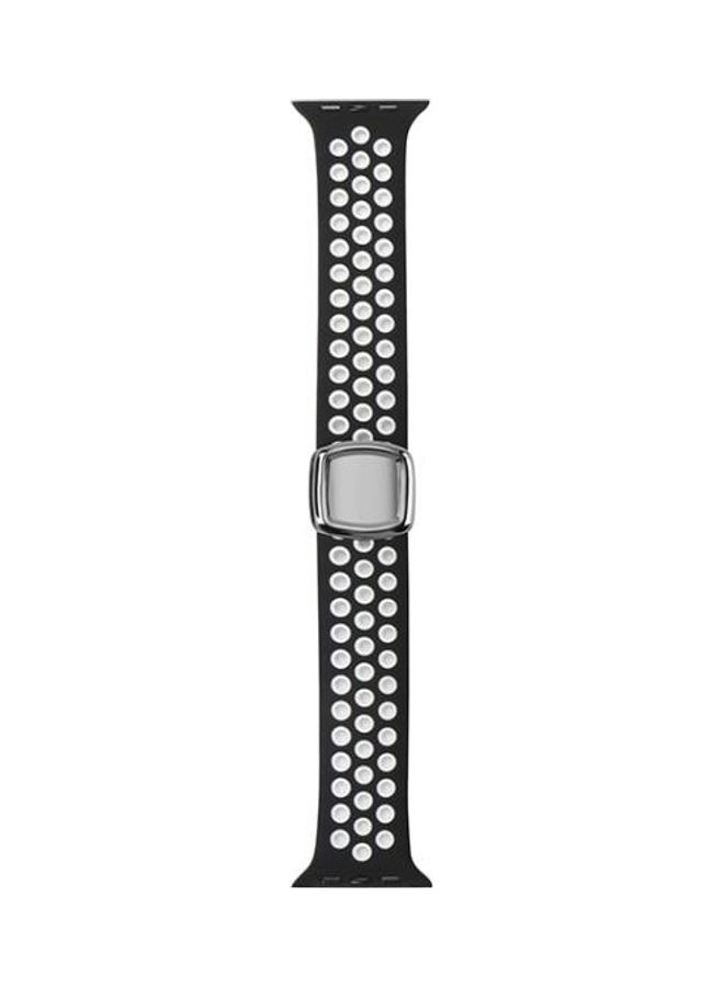 HuHa Replacement Strap For Apple Watch Series Black/White - Image 2
