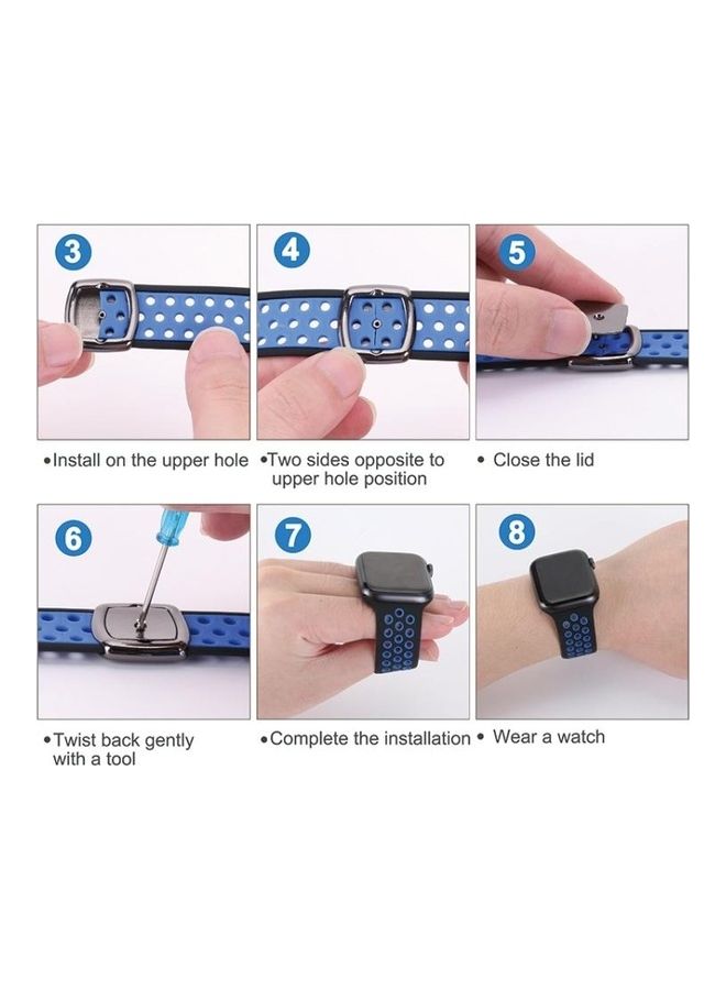 HuHa Replacement Strap For Apple Watch Series Black/White - Image 4