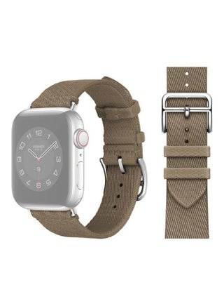 Two-Colour Nylon Braid Replacement Wrist Strap Watchband For Apple Watch Series 1/2/3/4/5/6/7/SE 38-40-41mm Light Khaki - v1634588498/N51419479A_1