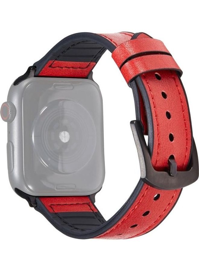 HuHa Ethnic Replacement Watchband for Apple Watch Series 1/2/3/4/5/6/7/SE 38/40/41mm Red - Image 1