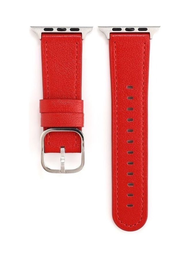HuHa Replacement Watchband for Apple Watch Series 7/6/5/4/3/2/1/SE 42/44/45mm Red - Image 2