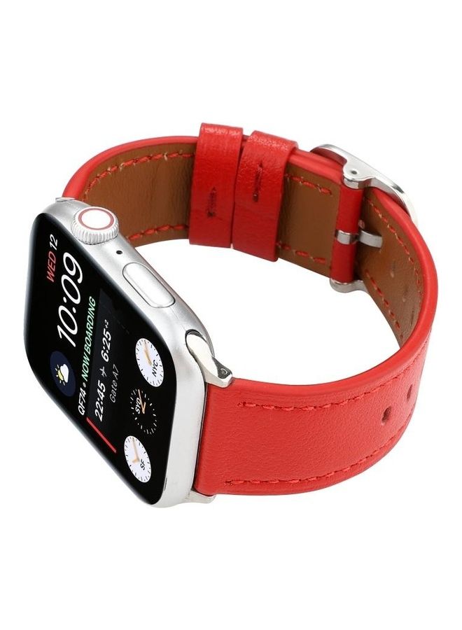 HuHa Replacement Watchband for Apple Watch Series 7/6/5/4/3/2/1/SE 42/44/45mm Red - Image 4