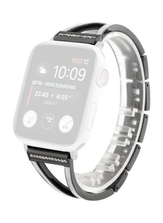 Fork Stainless Steel Strap Watchband For Apple Watch Series 7/6/SE/5/4/3/2/1 38/40/41mm White - v1634603692/N51422263A_1