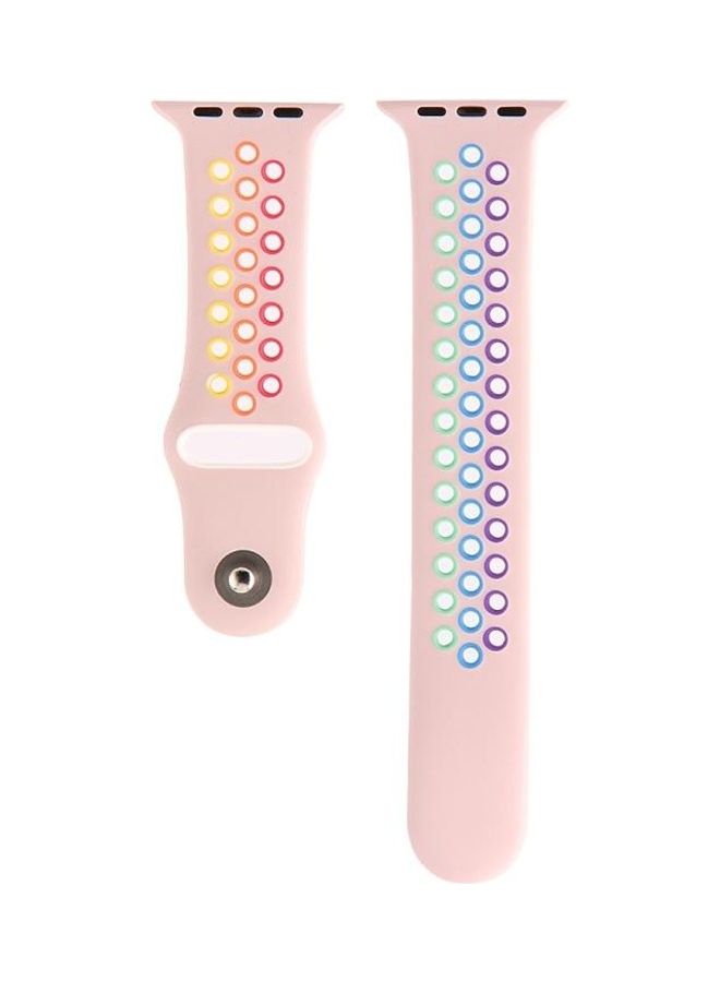 HuHa Replacement Watchband for Apple Watch Series 7/6/5/4/3/2/1/SE 42/44/45mm Pink - Image 2