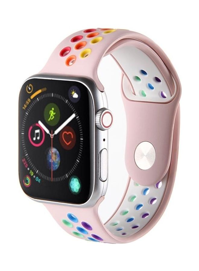 HuHa Replacement Watchband for Apple Watch Series 7/6/5/4/3/2/1/SE 42/44/45mm Pink - Image 3